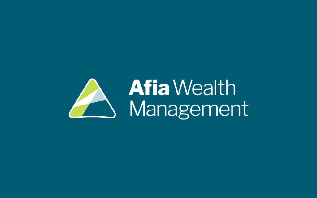 custom creative abstract mountain apex triangle goal minimal brand mark logo design for financial wealth management company Afia by illustrator, artist and freelance graphic designer Rick Martin