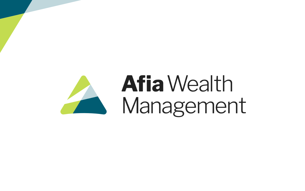 custom creative abstract mountain apex triangle goal minimal brand mark logo design for financial waealth management company Afia by illustrator, artist and freelance graphic designer Rick Martin