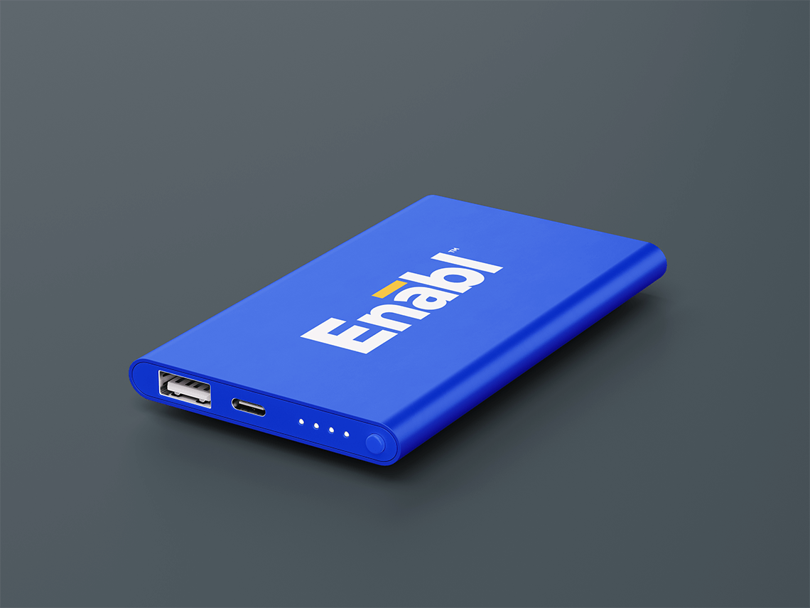 brand hard drive design for creative design studio Enabl by graphic designer Rick Martin