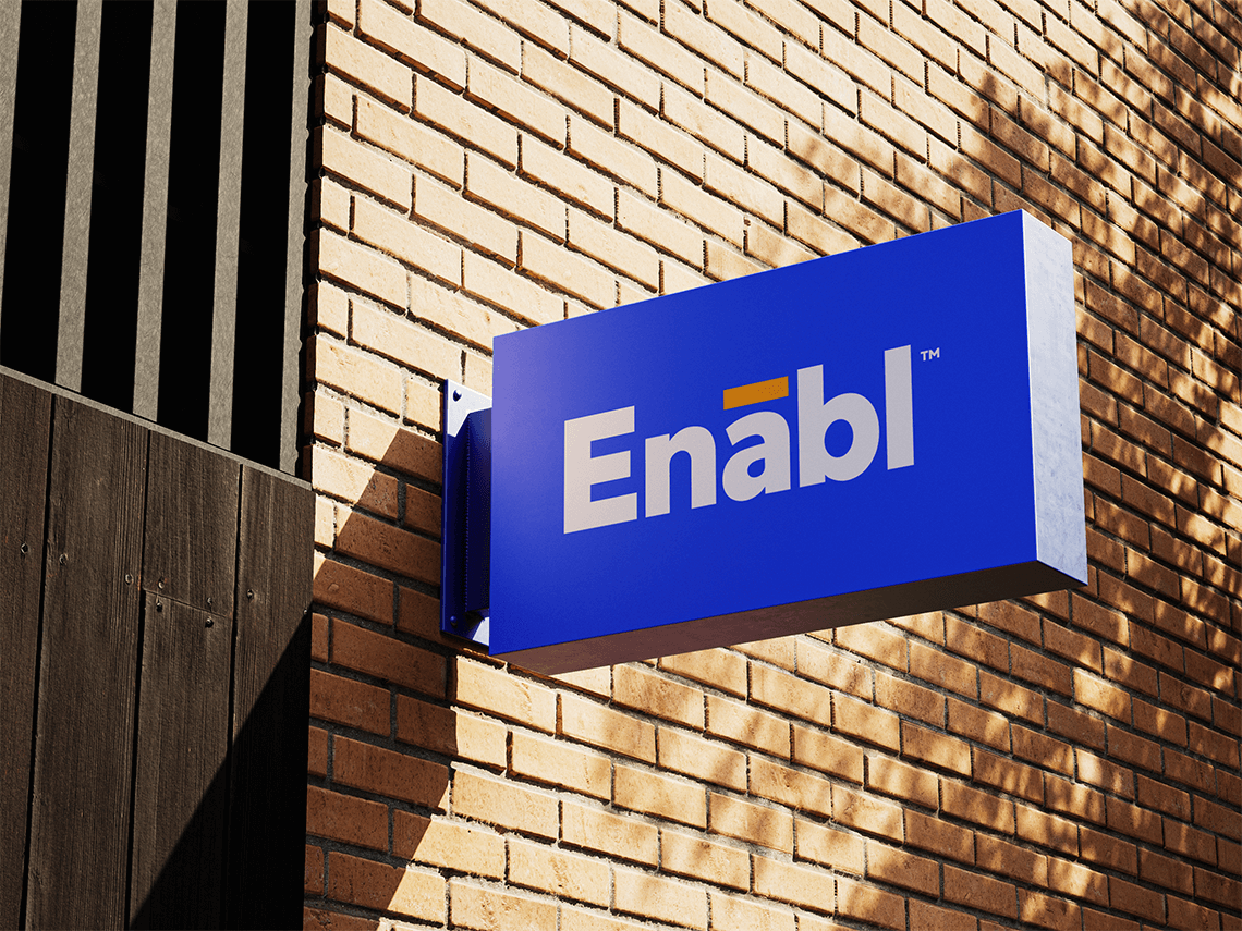 logo design for creative design studio Enabl by graphic designer Rick Martin