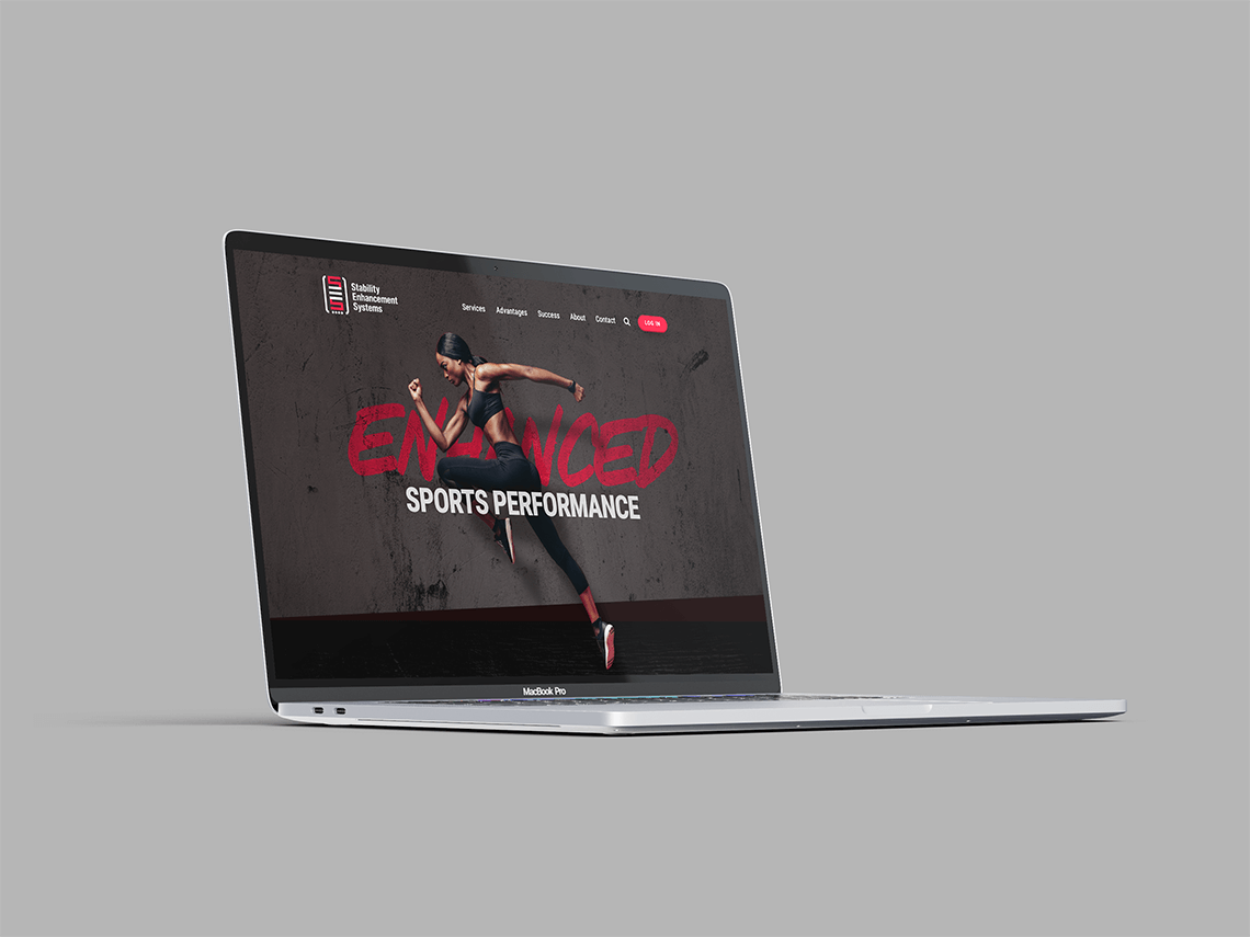 professional web design and ui design for premier athlete fitness and wellness personal trainer brand SES by freelance graphic designer Rick Martin