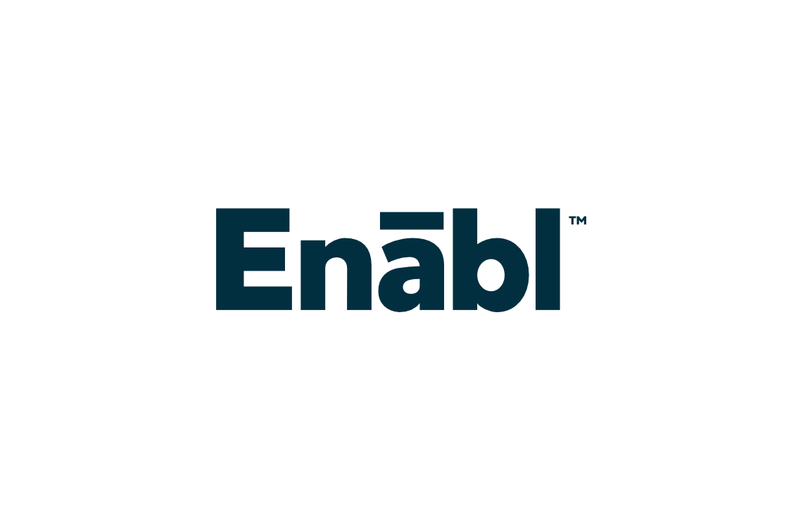 custom creative wordmark logo design for web design and logo design studio Enabl by artist and freelance graphic designer Rick Martin