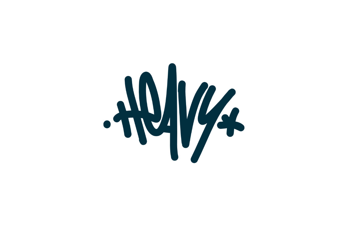 custom creative hand-lettered graffiti wordmark logo design for hip-hop DJ Heavy by illustrator, artist and freelance graphic designer Rick Martin