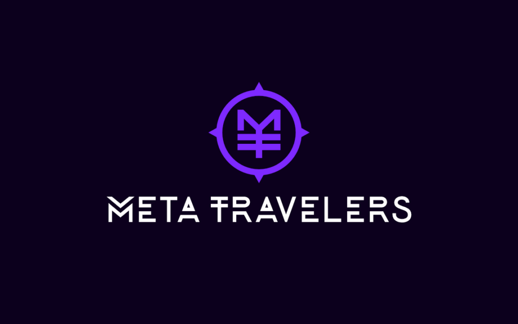 custom creative sci-fi compass brand mark and wordmark logo design for comic book action figure company MetaTravelers Legendari by illustrator, artist and freelance graphic designer Rick Martin